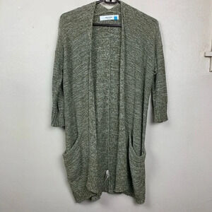 Anthropologie Sparrow Cardigan Sweater Open Front Cozy XS Knit Chunky Long Line